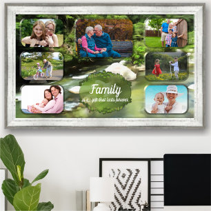 Familjen är en gift Collage River 0365 Art Print Poster