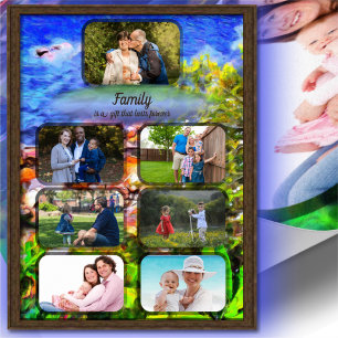 Familjen är en gift Photo Collage 0819 Art Print Poster