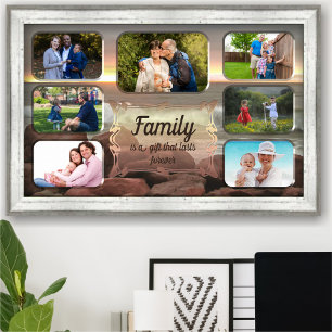 Familjen är en gift Photo Collage 0893 Art Print Poster
