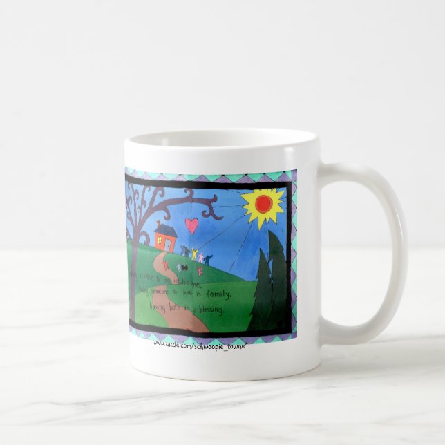 Familjen är en välsignelsemugg kaffemugg (Höger)