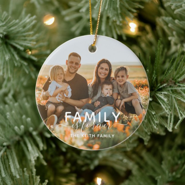 Familjen Är Evig Modern Foto Julgransprydnad Keramik (Träd)