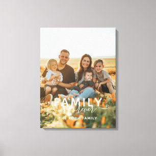 Familjen är för evigt Foto Enkel Modernt Minne Canvastryck