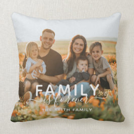 Familjen är för evigt foto kudde
