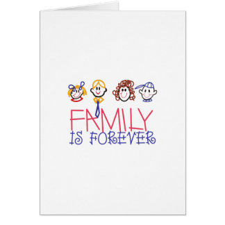 Familjen är för evigt hälsningskort