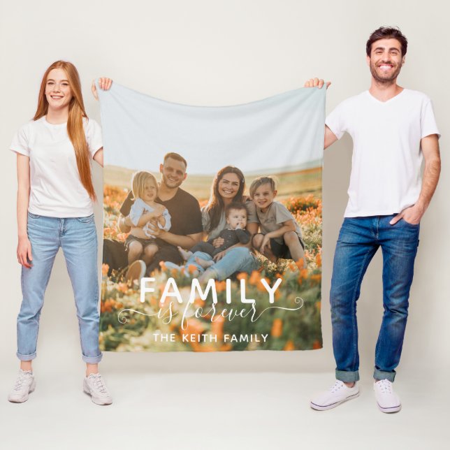Familjen är för Keepsaké Ull Photo Blanket Fleecefilt (På plats)