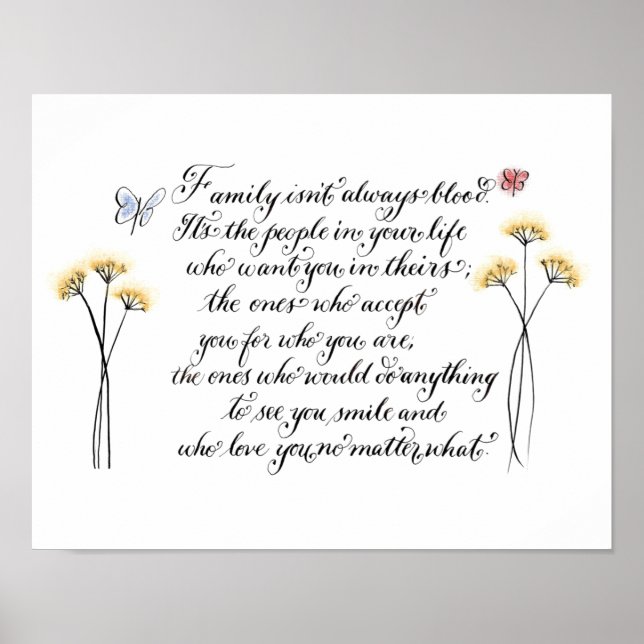 Familjen är inte alltid en typ av blodoffert. poster (Framsidan)