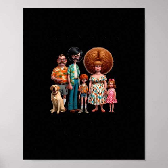Familjen är som Fudge Funny Quote Sticker Poster (Framsidan)