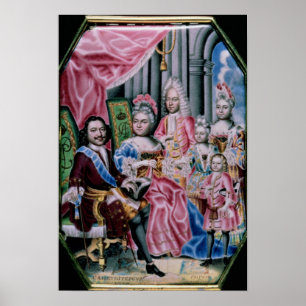 Familjen av kejsaren Peter mig, underbaren, 1717 Poster