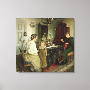 Familjen av konstnären, 1895 canvastryck