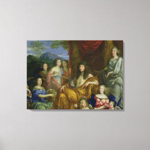 Familjen av Louis XIV 1670 Canvastryck