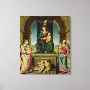 Familjen av St Anne, c.1507 Canvastryck