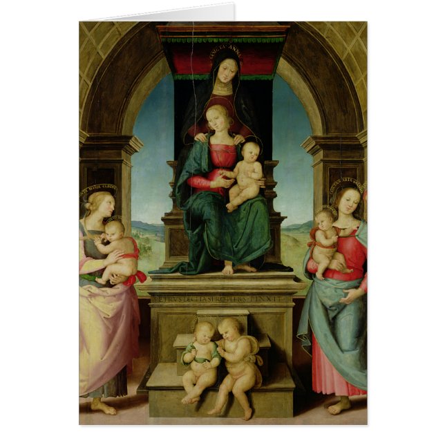 Familjen av St Anne, c.1507 Hälsningskort (Framsidan)