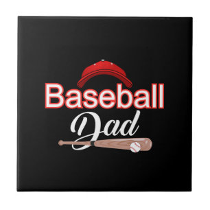 Familjen Baseball pappa idrottar modern svartvit t Kakelplatta