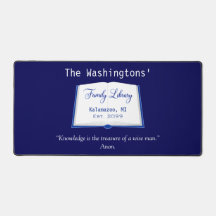 Familjen Bibliotek Desk Mat Bok Teckning & Quote