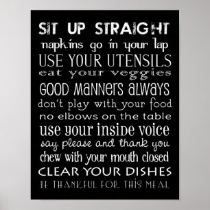 Familjen Bord Regler Poster