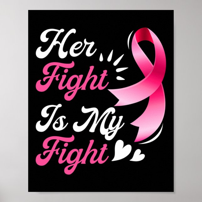 Familjen Breast Cancer Awareness stöder hennes kam Poster (Framsidan)
