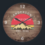 Familjen Cabin Rustic Retro Träd Namn Stor Klocka<br><div class="desc">Förvandla ditt hem till en mysigt reträtt med vår familjefabrik Rustic Retro Träd-familj Namn Large Clock. Den här charmerande tidbiten för in den underbara högernas fina skönhet i din livsmiljö. Med en vintage-inspirerad design med rustik retro-träd lägger den till en aning nostalgi till vilket rum som helst. Anpassa klockan med...</div>