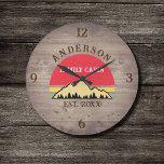 Familjen Cabin Rustic Retro Träd Namn Stor Klocka<br><div class="desc">Förvandla ditt hem till en mysigt reträtt med vår familjefabrik Rustic Retro Träd-familj Namn Large Clock. Den här charmerande tidbiten för in den underbara högernas fina skönhet i din livsmiljö. Med en vintage-inspirerad design med rustik retro-träd lägger den till en aning nostalgi till vilket rum som helst. Anpassa klockan med...</div>