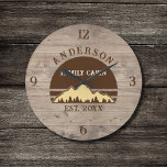 Familjen Cabin Rustic Retro Träd Namn Stor Klocka<br><div class="desc">Förvandla ditt hem till en mysigt reträtt med vår familjefabrik Rustic Retro Träd-familj Namn Large Clock. Den här charmerande tidbiten för in den underbara högernas fina skönhet i din livsmiljö. Med en vintage-inspirerad design med rustik retro-träd lägger den till en aning nostalgi till vilket rum som helst. Anpassa klockan med...</div>