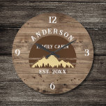 Familjen Cabin Rustic Retro Träd Namn Stor Klocka<br><div class="desc">Förvandla ditt hem till en mysigt reträtt med vår familjefabrik Rustic Retro Träd-familj Namn Large Clock. Den här charmerande tidbiten för in den underbara högernas fina skönhet i din livsmiljö. Med en vintage-inspirerad design med rustik retro-träd lägger den till en aning nostalgi till vilket rum som helst. Anpassa klockan med...</div>