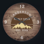 Familjen Cabin Rustic Retro Träd Namn Stor Klocka<br><div class="desc">Förvandla ditt hem till en mysigt reträtt med vår familjefabrik Rustic Retro Träd-familj Namn Large Clock. Den här charmerande tidbiten för in den underbara högernas fina skönhet i din livsmiljö. Med en vintage-inspirerad design med rustik retro-träd lägger den till en aning nostalgi till vilket rum som helst. Anpassa klockan med...</div>