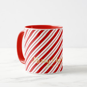 Familjen Candy cane Rand Cute Julafton Mugg
