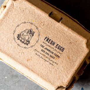 Familjen Chicken Namn Farm Egg Carton Rubber Frimä Stämpel