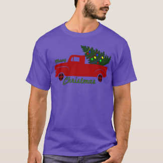 familjen Christmas lastbil och julgran T Shirt