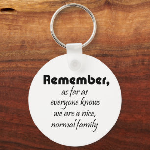 Familjen citerar roliga keychains för nyckelring