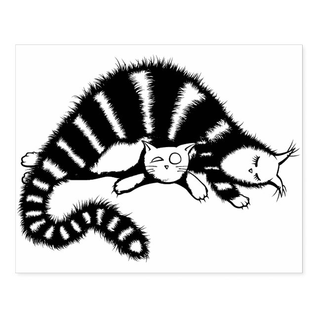 Familjen Cute Cat Mamma Kärlek Stämpel (Tryck)