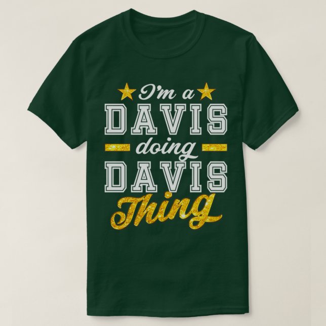 Familjen Davis Reunion Davis Family  T Shirt (Design framsida)