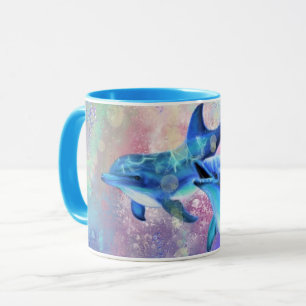Familjen Dolphin lite Mugg Lycklig