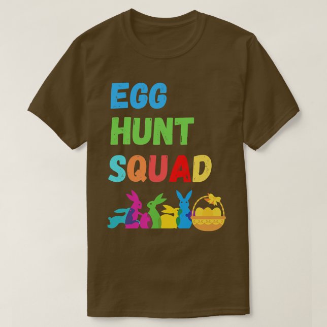 Familjen Egg Hunting Squad Bunny  T Shirt (Design framsida)