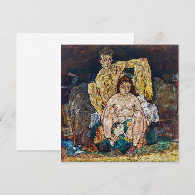 Familjen | Egon Schiele | Kort (Fram/baksida)