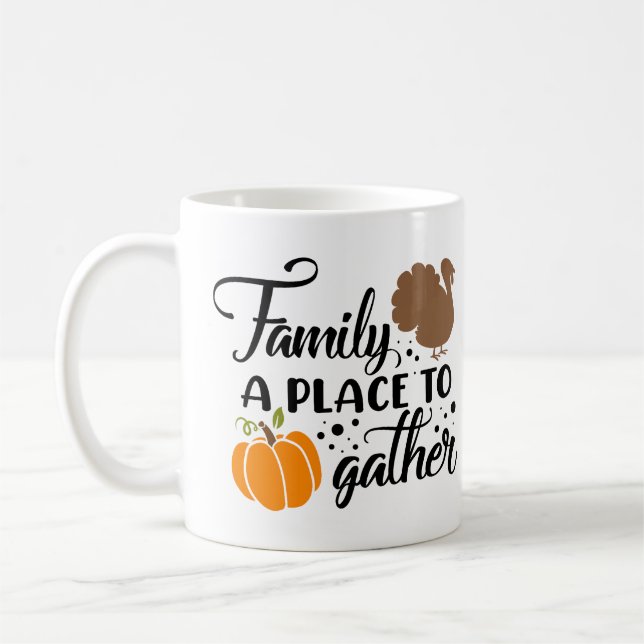 Familjen en plats att samlas Personlig Kaffemugg (Vänster)