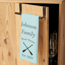 Familjen Floden House anpassningsbar namn har inrä Kökshandduk