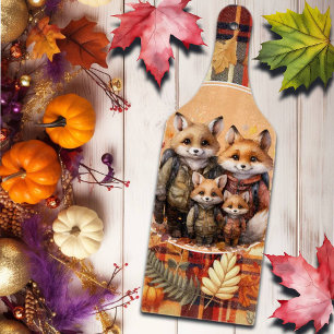 Familjen Foxes Happy thanksgiving Pumpkins Plaid