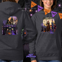 Familjen Front & Back Haunted House Monster T Shirt
