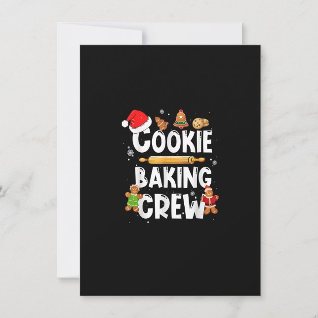 Familjen "God jul", Baking Crew Funny Pajamas Inbjudningar (Framsida)
