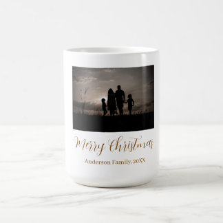 familjen god jul guld 20xx foto enkel mo kaffemugg