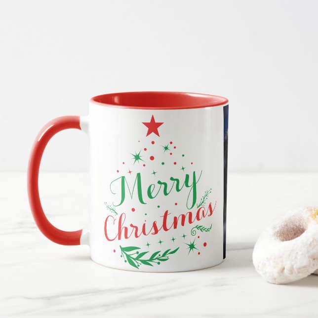 Familjen god jul mugg är berömvärd (Med munk)
