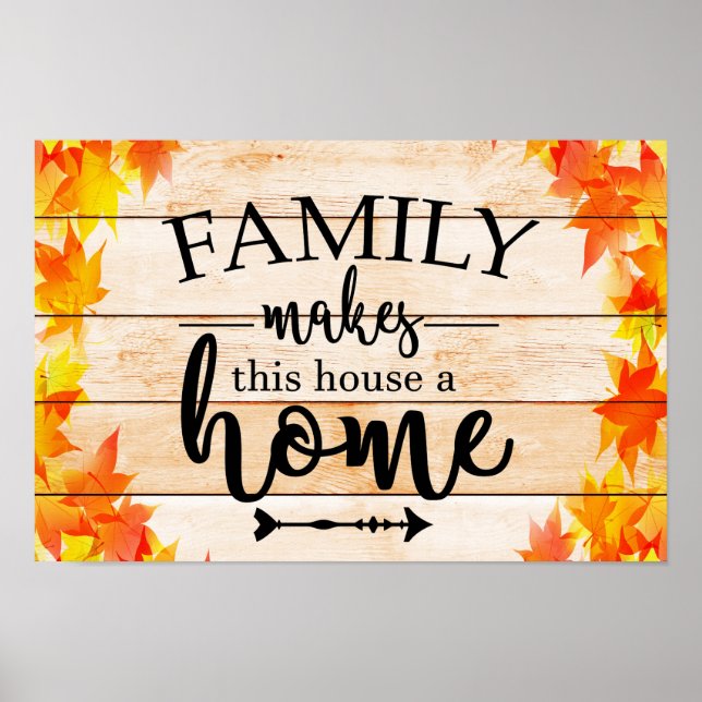 Familjen gör det här huset till ett hem poster (Framsidan)