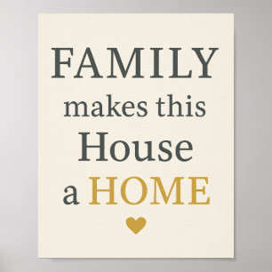 Familjen Gör kammaren till en HEM Poster