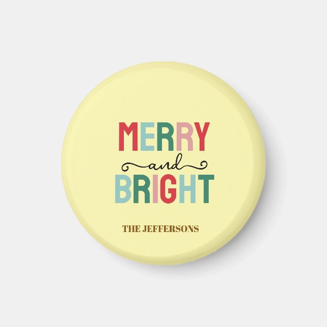 Familjen Gott Nytt År God Jul Magnet (Framsidan)