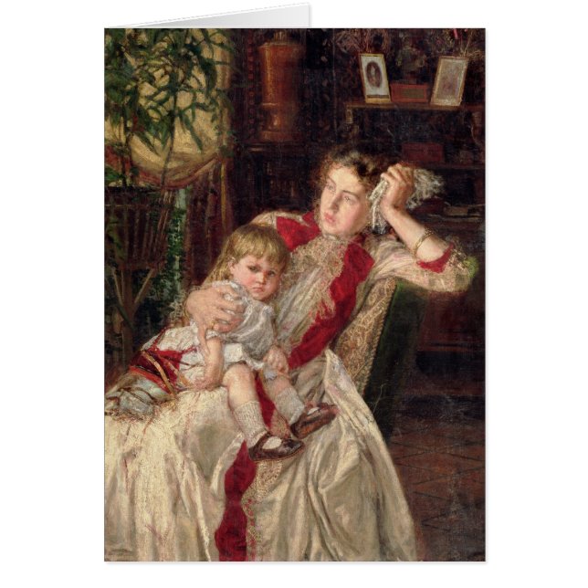Familjen grälar, 1890 hälsningskort (Framsidan)