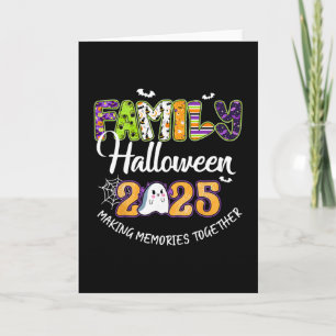 Familjen Halloween 2025 Skapar Minnen Tillsammans Kort