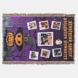 Familjen Halloween-minnen Collage – Barn Häxa Filt