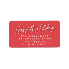 Familjen Happest jul Adress Helgdag Adressetikett