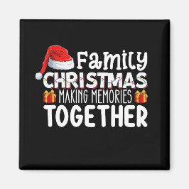 Familjen jul gör minnen tillsammans semester magnet