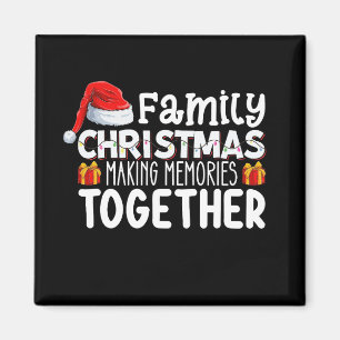 Familjen jul gör minnen tillsammans semester magnet